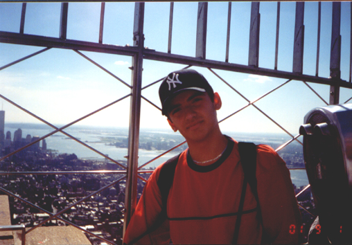 On the top of the Empire State Building